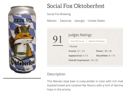 Oktoberfest scores a 91 with the Beer Connoisseur