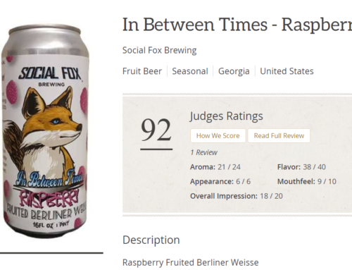 In Between Times – Scores a 92 with the Beer Connoisseur