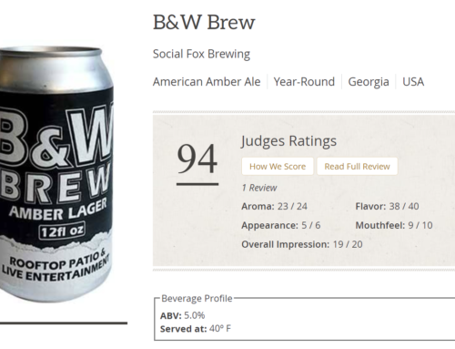 B&W Brew by Social Fox Brewing scores a 94